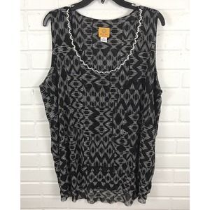 Ruby Rd. Semi Sheer Layered Top